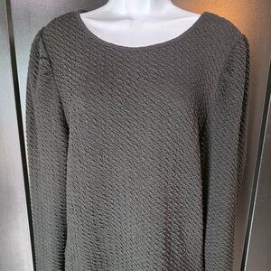 Betsey's Boutique Black Long Sleeve Blouse Sz XL